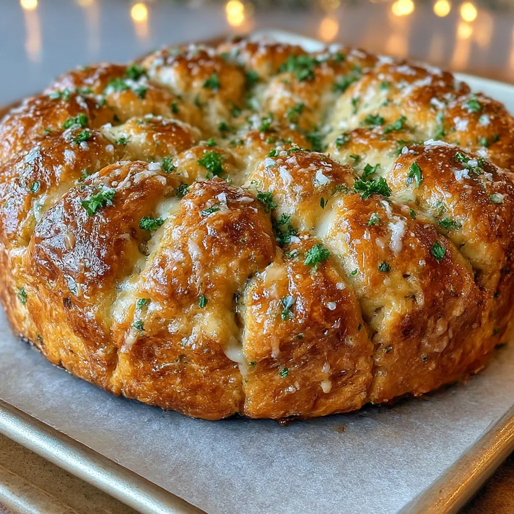 Cheesy Pull Apart Christmas Bread