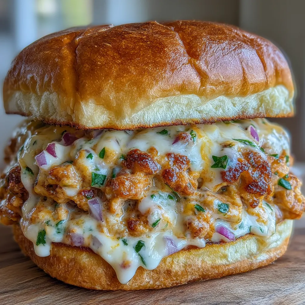 Chicken Alfredo Sloppy Joes