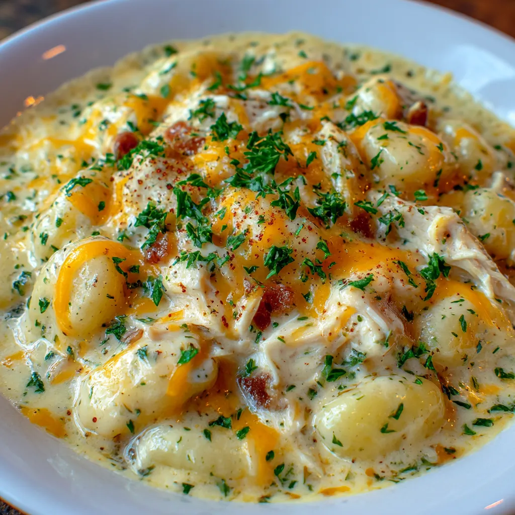 Classic Creamy Crack Chicken Gnocchi