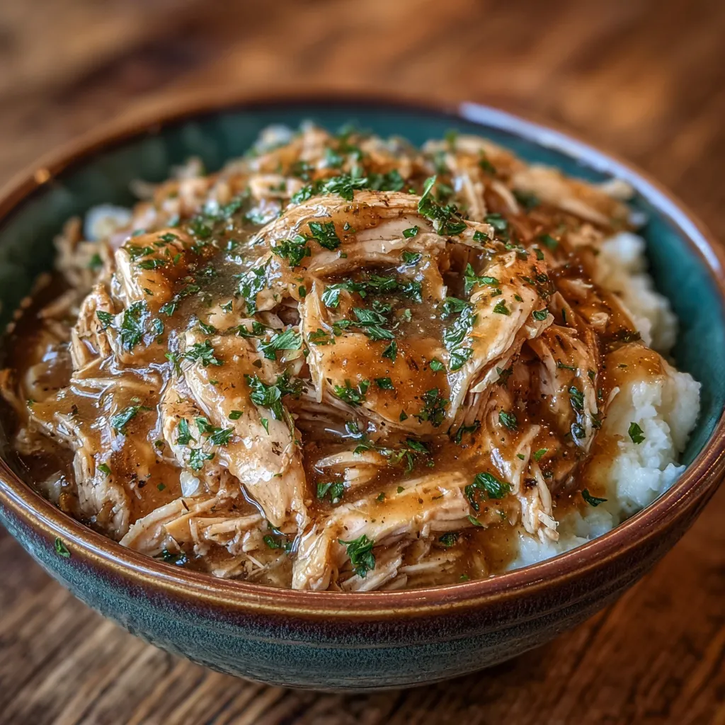Easy Crockpot Chicken and Gravy