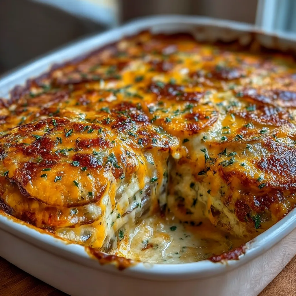 Golden Creamy Scalloped Potatoes