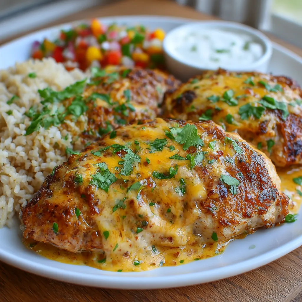 Mexican Chicken with Cheese Sauce