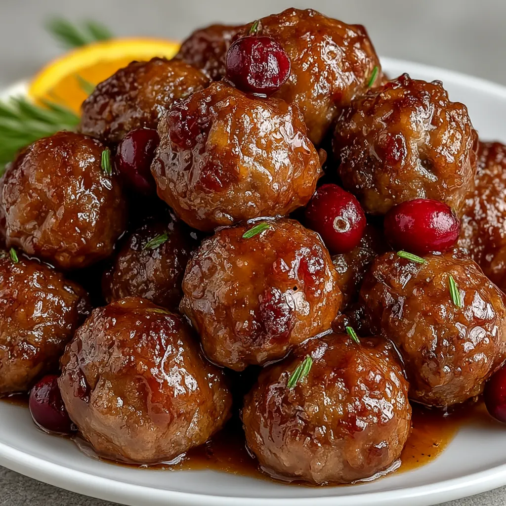 Quick Christmas Cranberry Meatballs