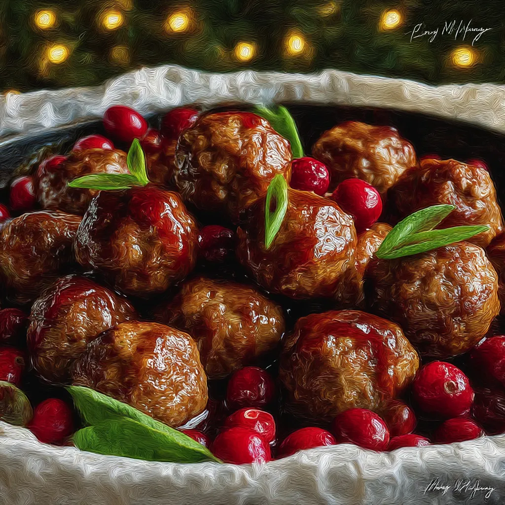 Quick Christmas Cranberry Meatballs