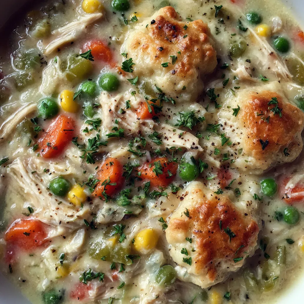 Easy Creamy Chicken Pot Pie Soup