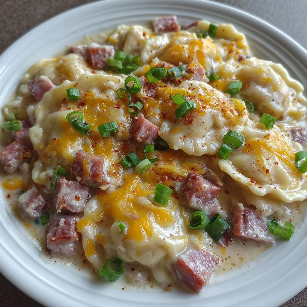 Crockpot Pierogi Casserole with Kielbasa