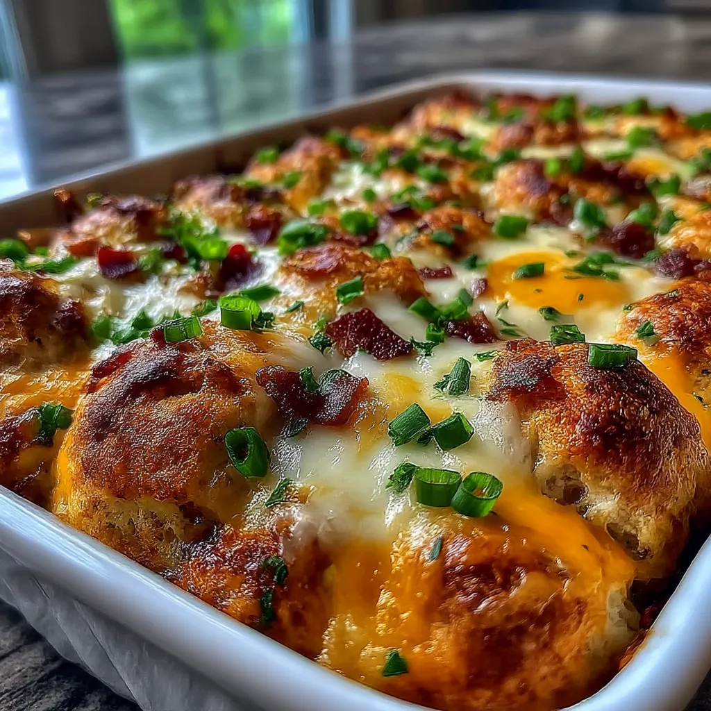 Christmas Morning Turkey Bacon, Egg and Cheese Bake