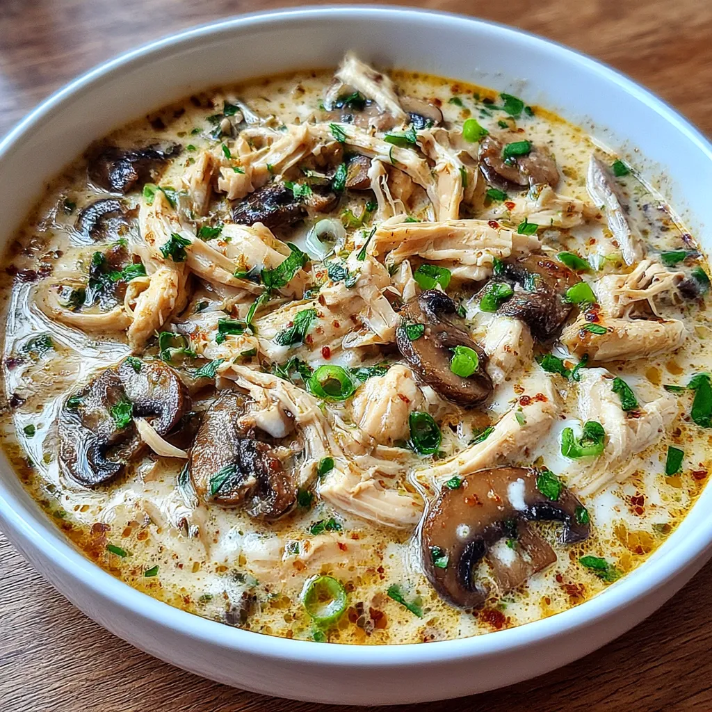 Clean Chicken Mushroom Soup