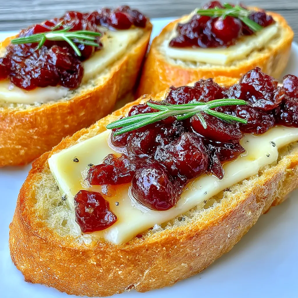 Cranberry and Brie Crostini