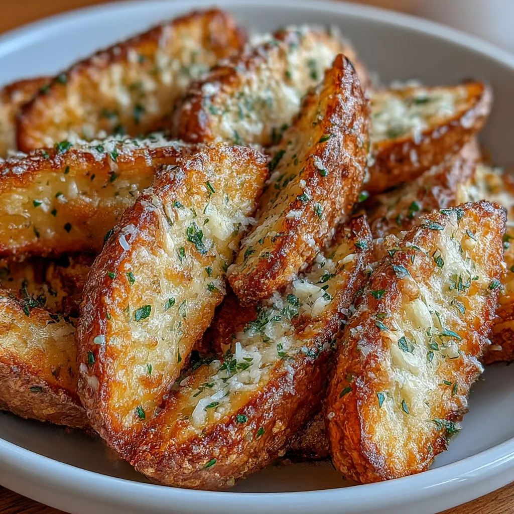 Crispy Garlic Parmesan Potato Wedges