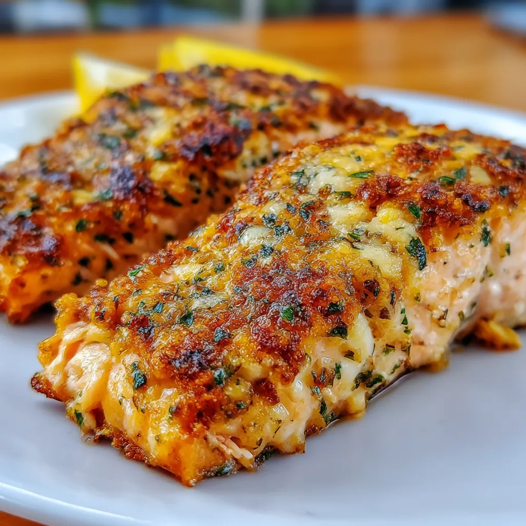 Crispy Parmesan Salmon Bake
