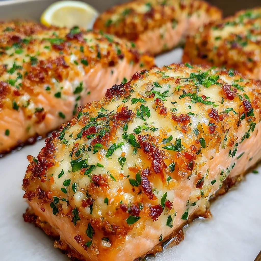 Crispy Parmesan Salmon Bake