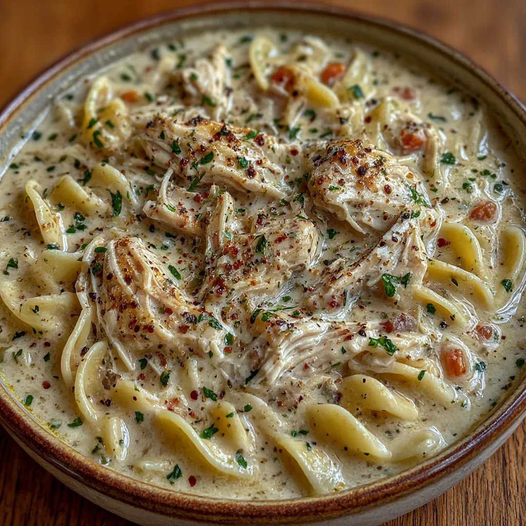 Crockpot Chicken Alfredo Soup