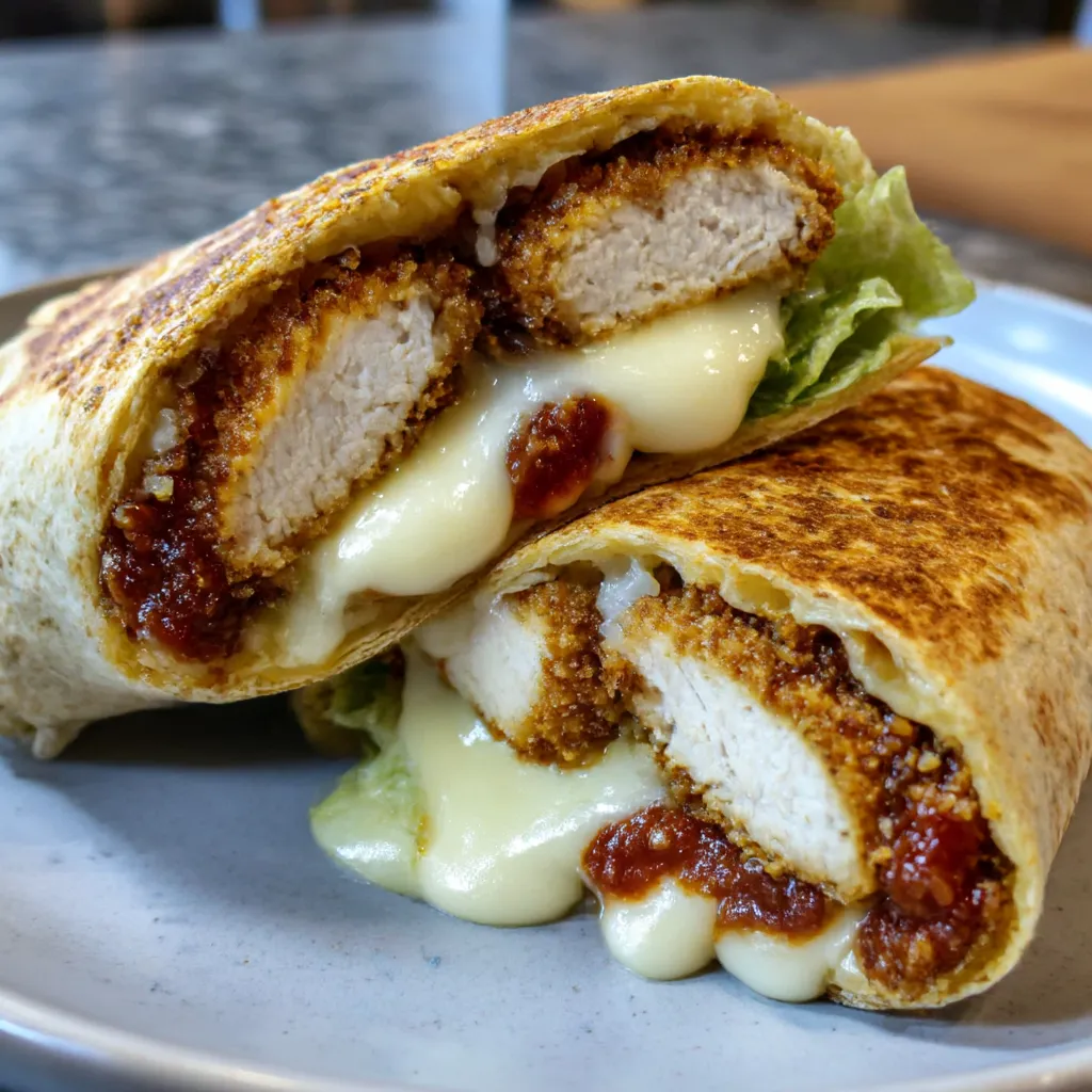 Crunchy Crispy Air Fryer Chicken and Mozzarella Wraps