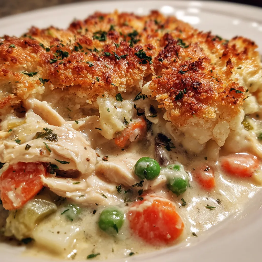 Easy Keto Chicken Pot Pie Casserole