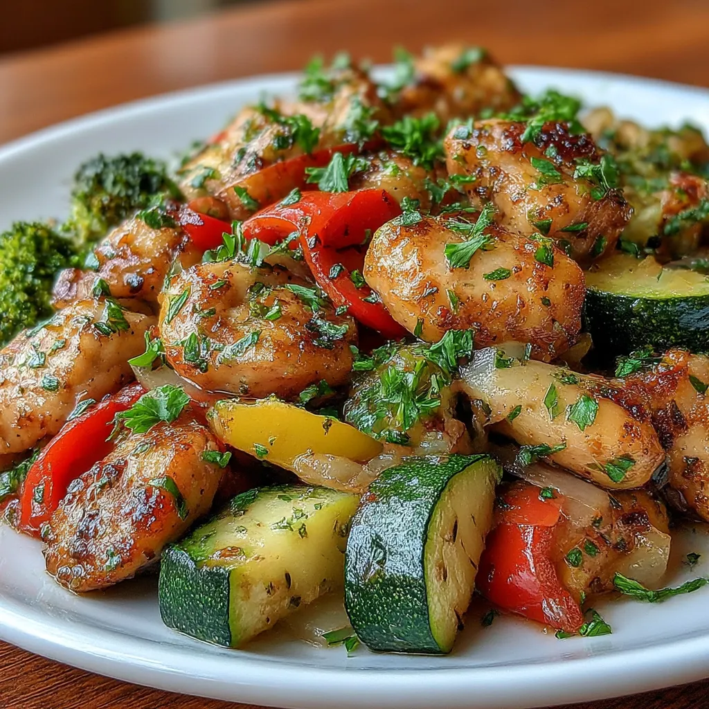 Healthy Chicken and Vegetables Skillet