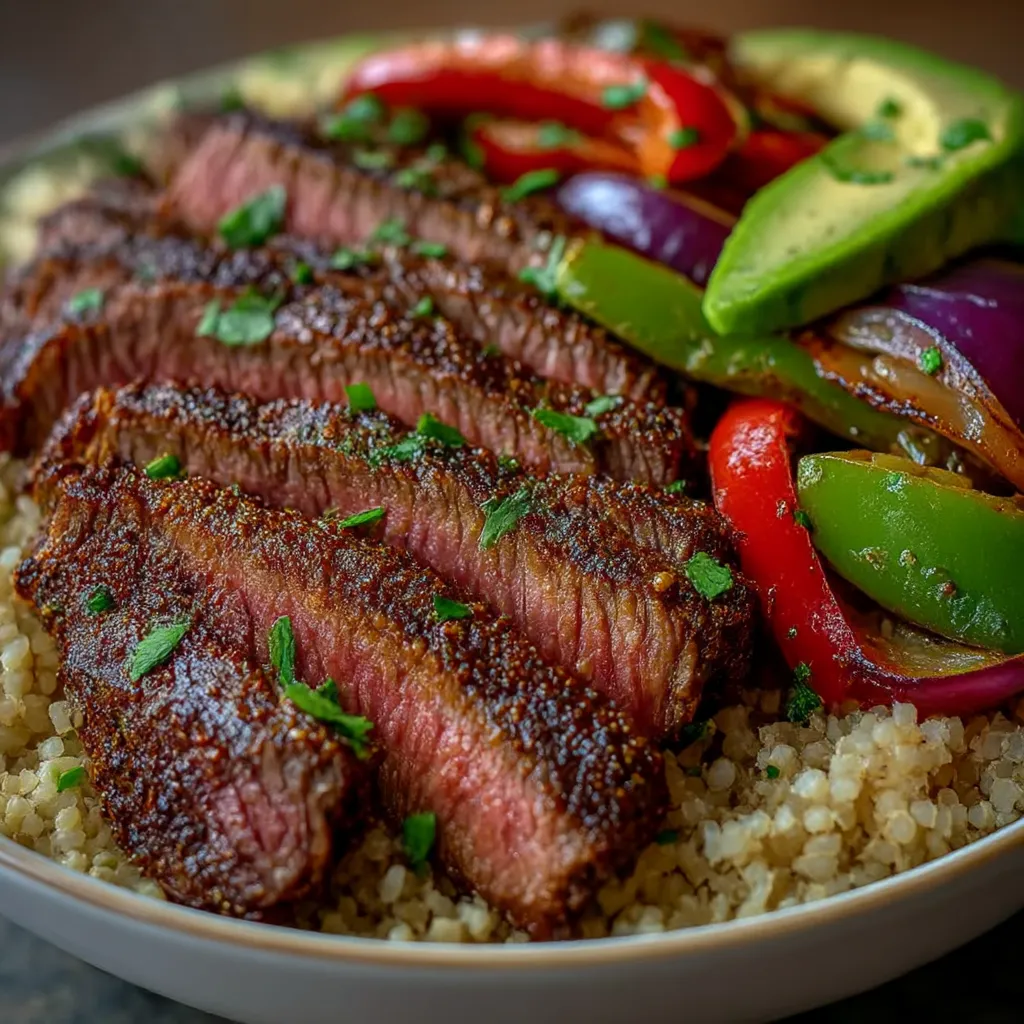 High Protein Steak Fajita Bowl