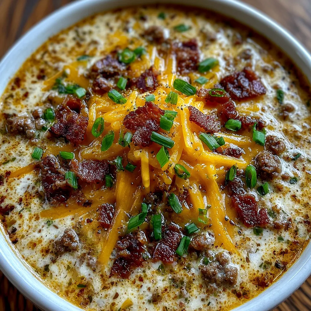 Keto Cheeseburger Soup