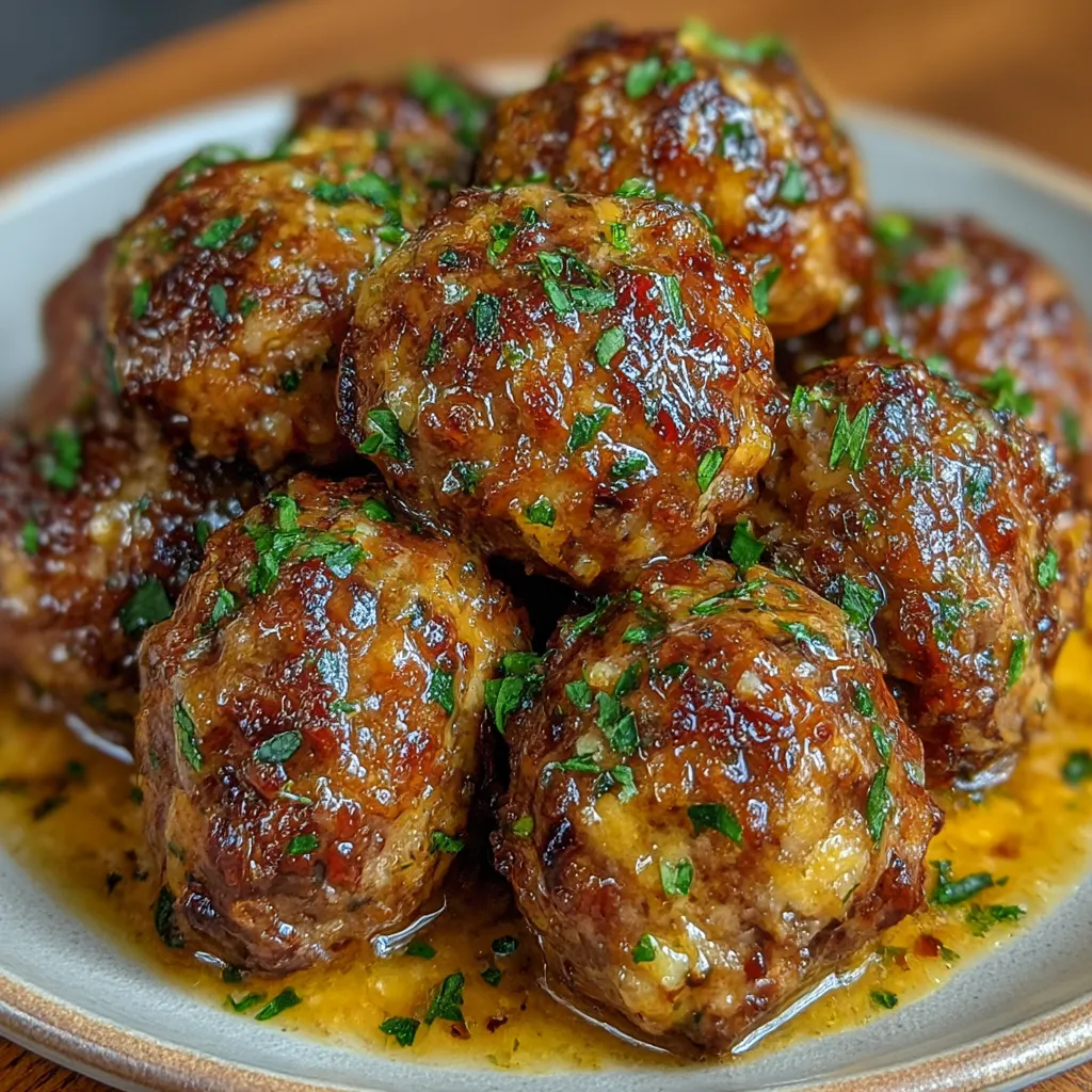 Keto Garlic Butter Meatballs