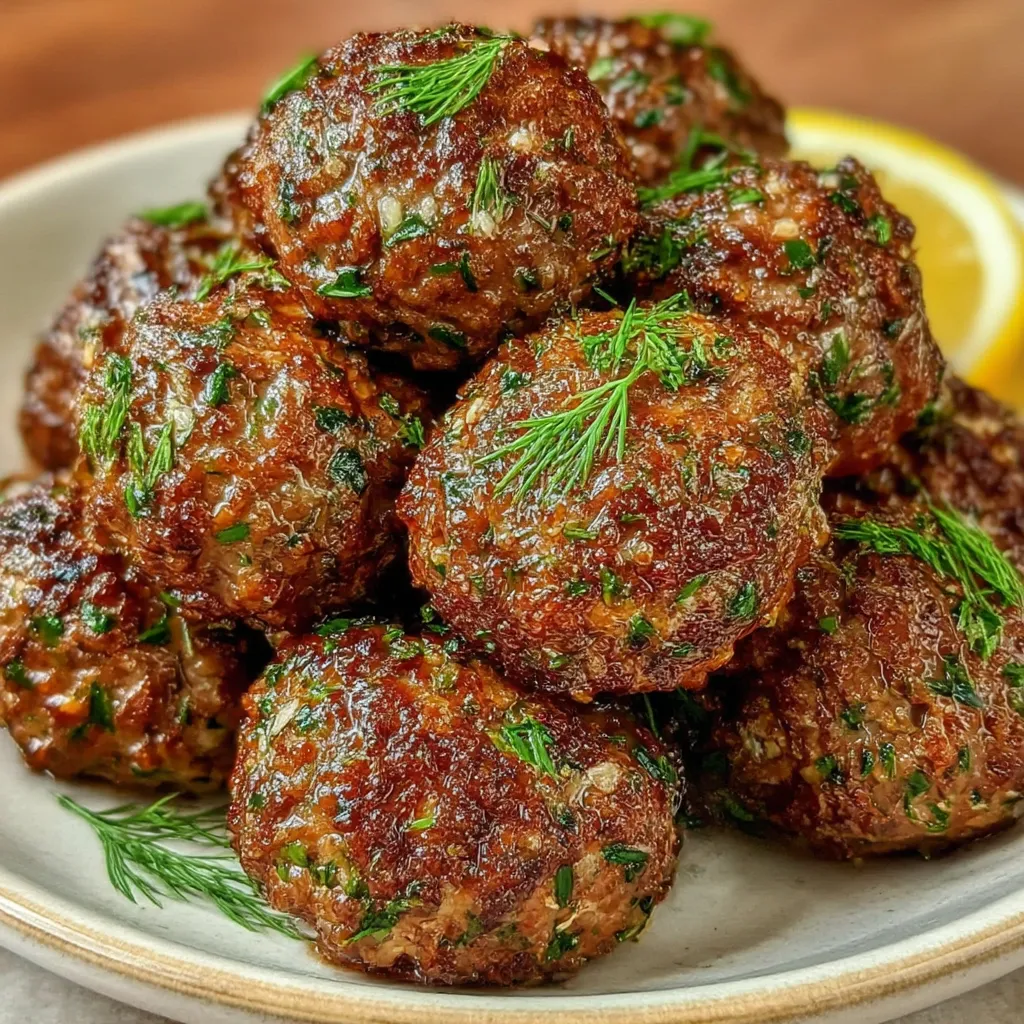 Keto Greek Meatballs (Keftedes)