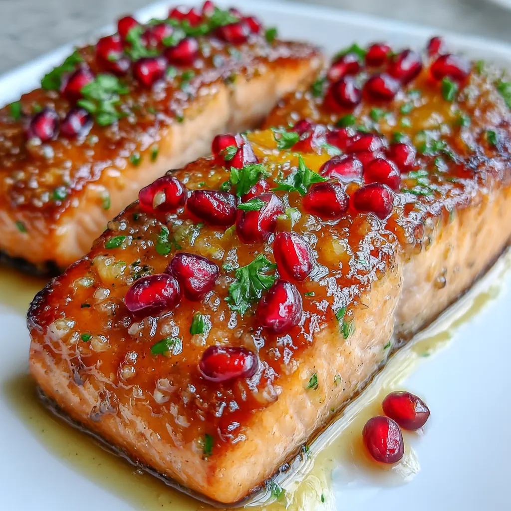 Pomegranate and Orange Glazed Salmon