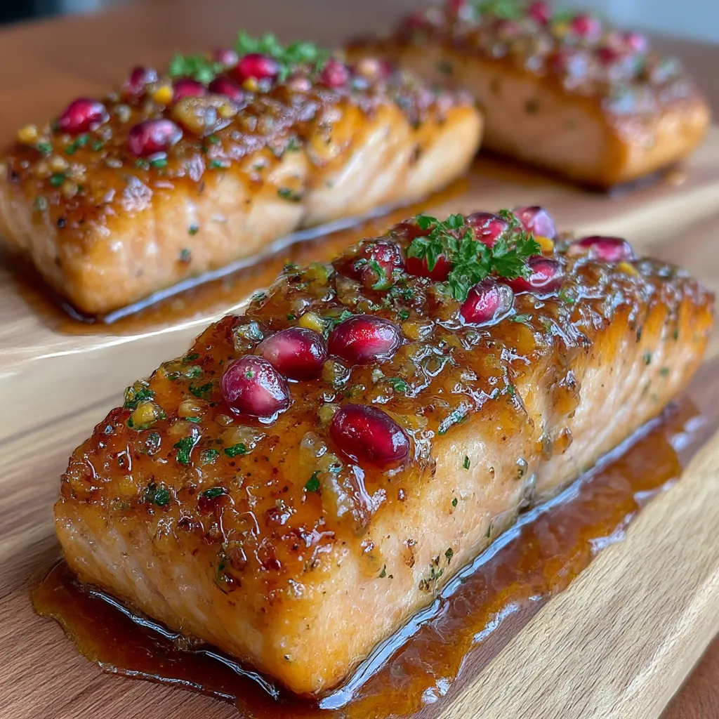 Pomegranate and Orange Glazed Salmon