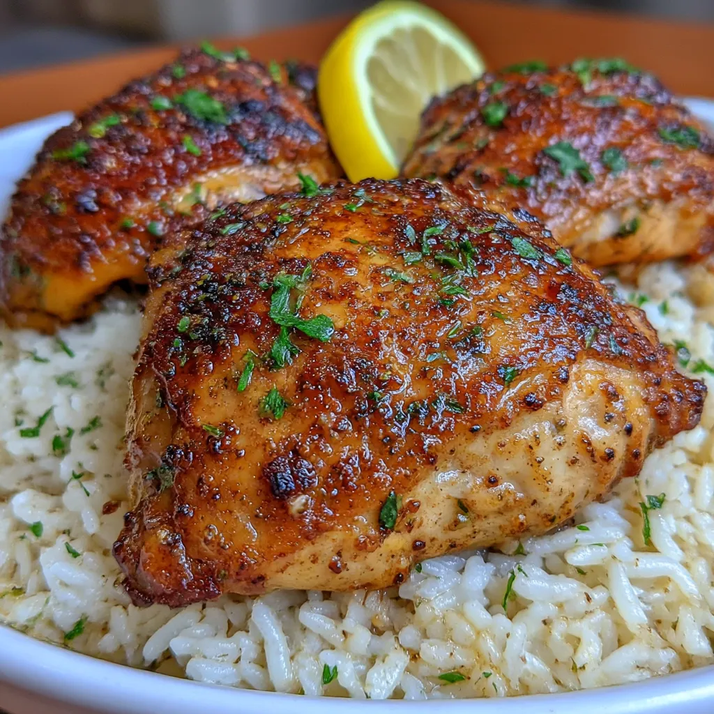 Slow Cooker Lemon Herb Chicken and Rice