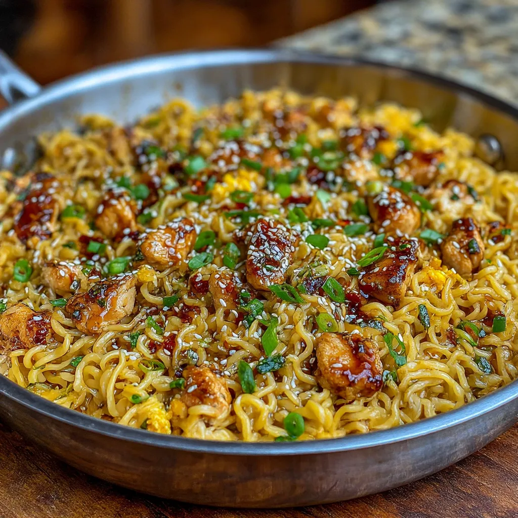 Sticky Garlic Chicken Noodles