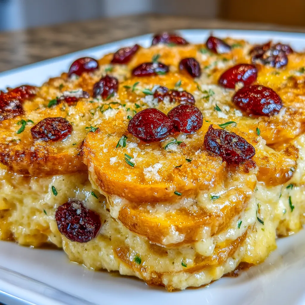 Sweet Potato and Cranberry Gratin