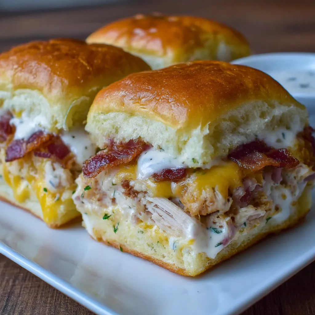 Chicken Bacon Ranch Sliders