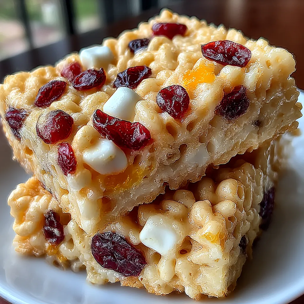 Cranberry Orange Rice Krispie Treats