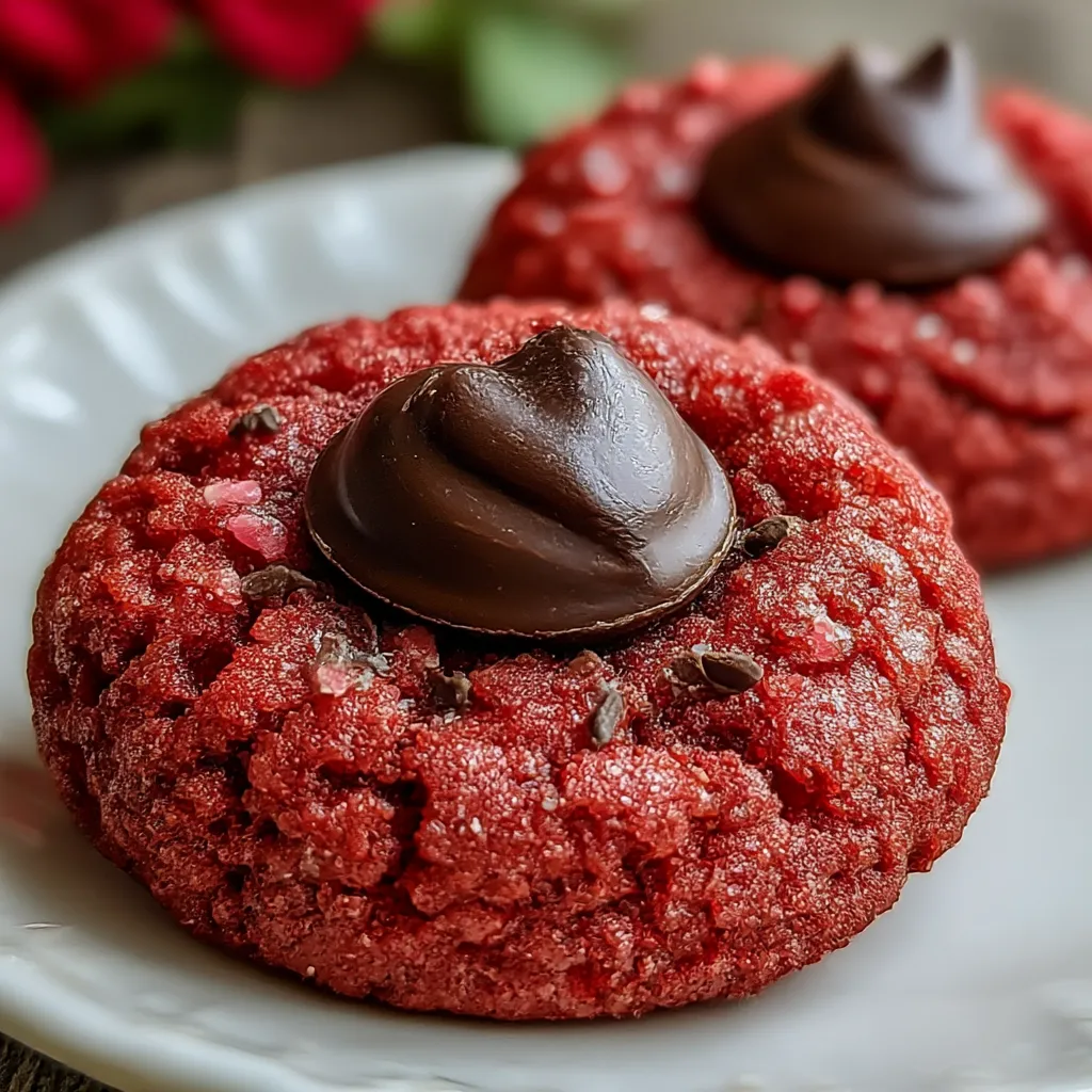 Easy Hershey’s Red Velvet Blossoms Cookies