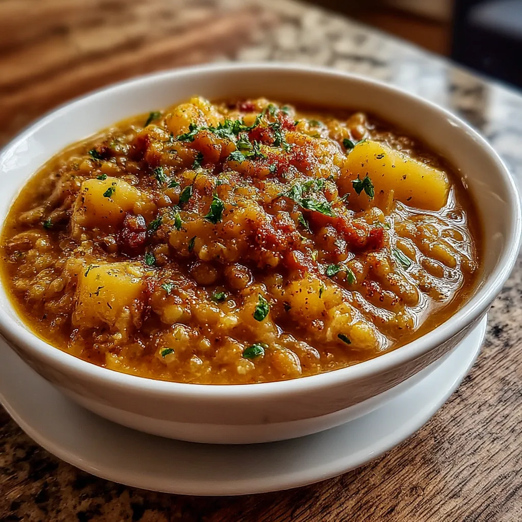 Easy Lentil Potato Soup