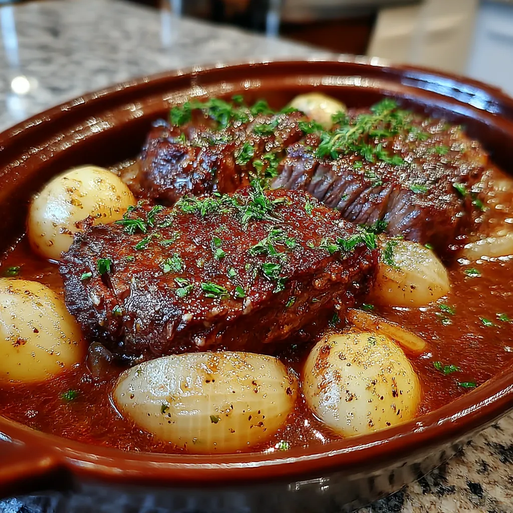 Savory Crock Pot French Onion Pot Roast for Cozy Dinners