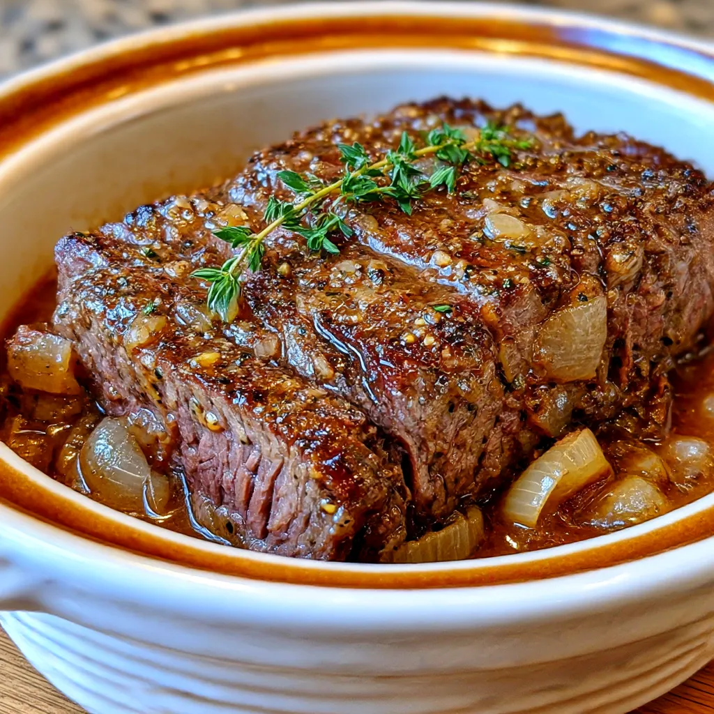 Savory Crock Pot French Onion Pot Roast for Cozy Dinners
