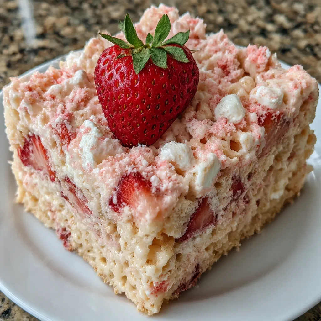 Strawberry Shortcake Rice Krispie Treats