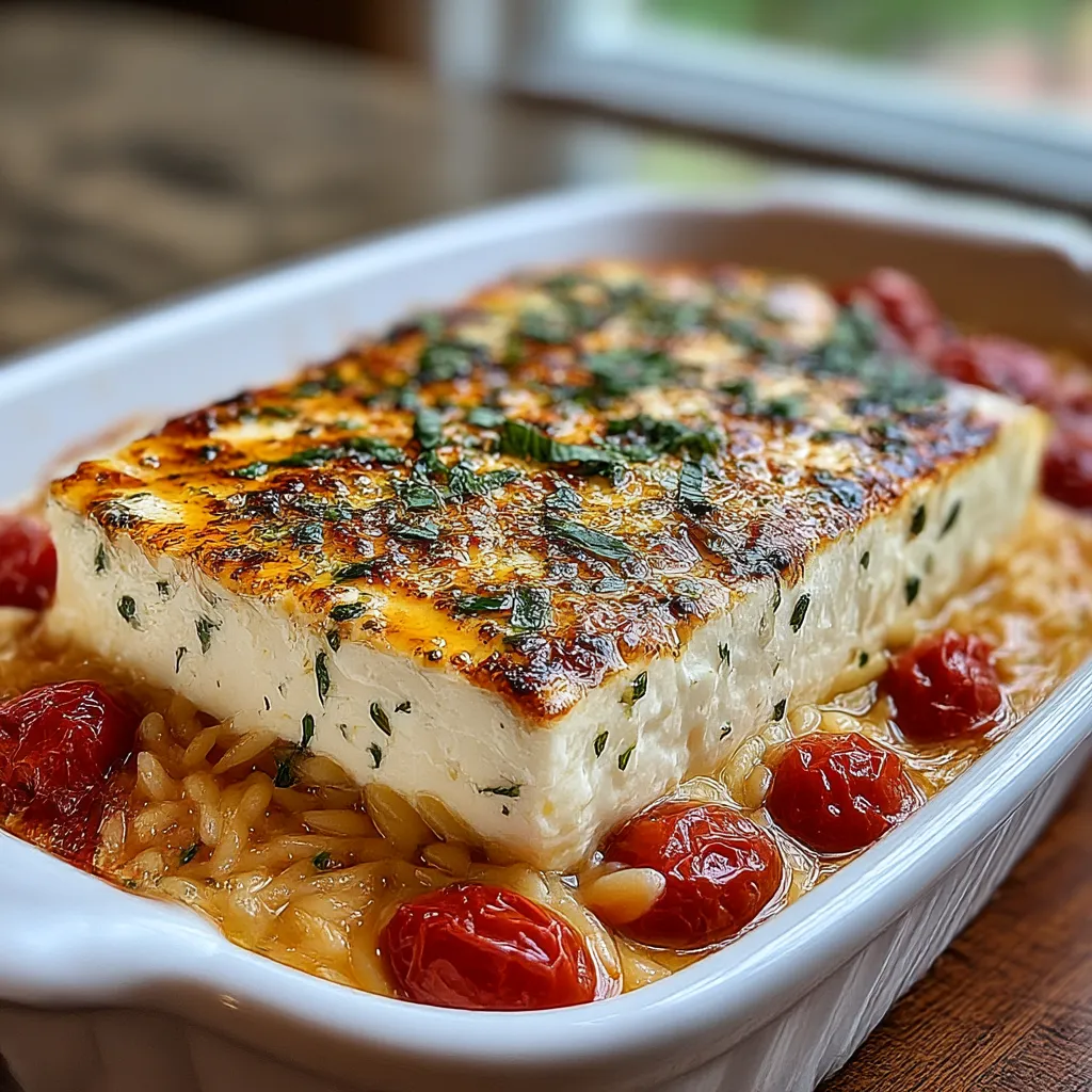 Baked Feta Orzo
