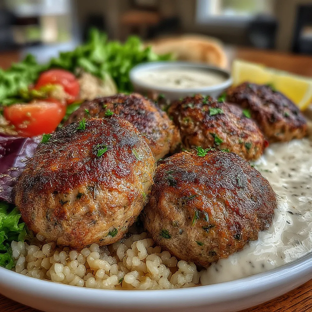 Chicken Kofta with Garlic Yogurt Sauce