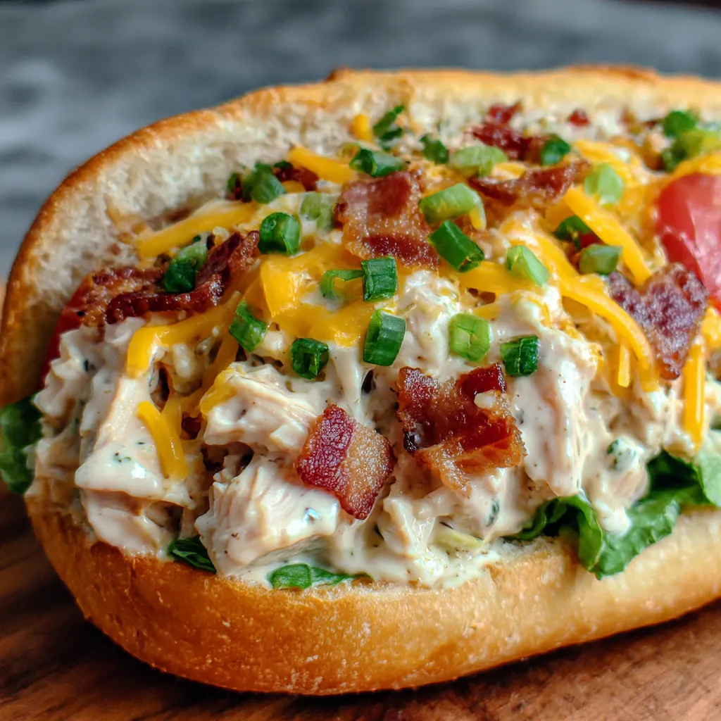 Chopped Chicken Ranch Sandwich