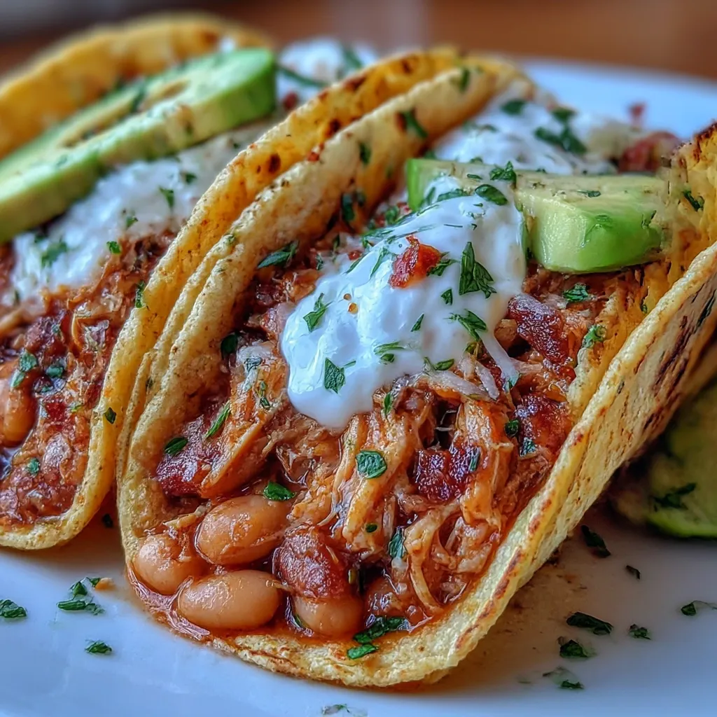 Corn Tortilla White Chicken Chili Tacos