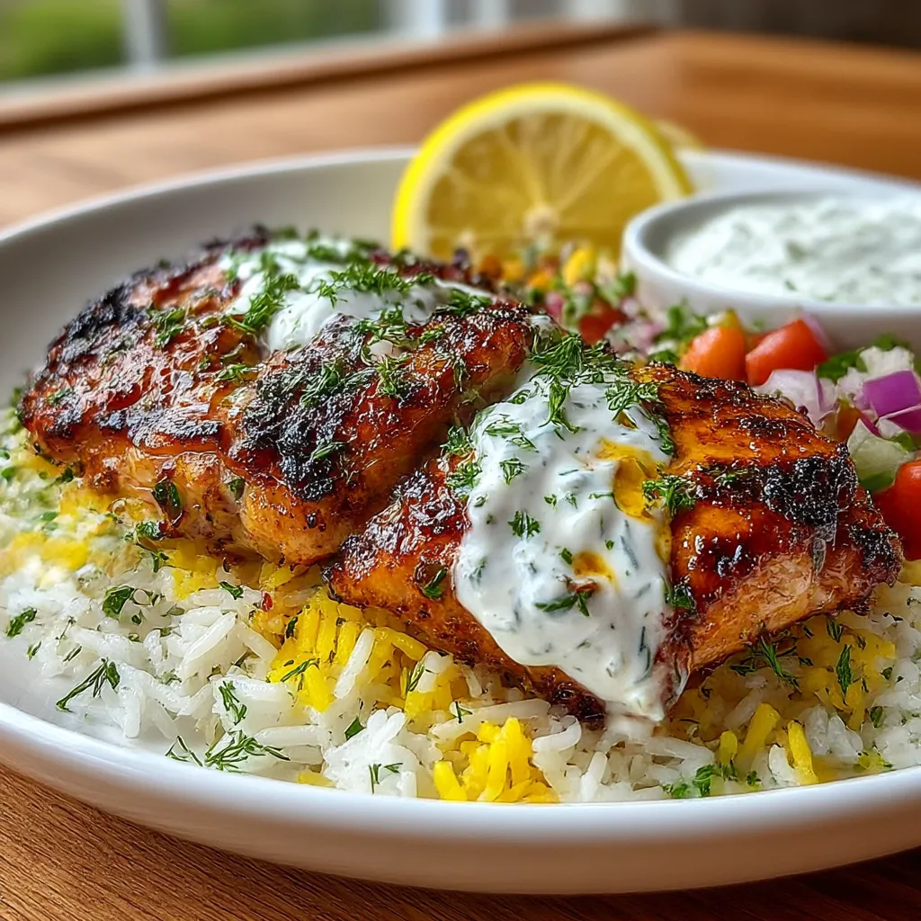 Dump-and-Bake Chicken Tzatziki with Rice