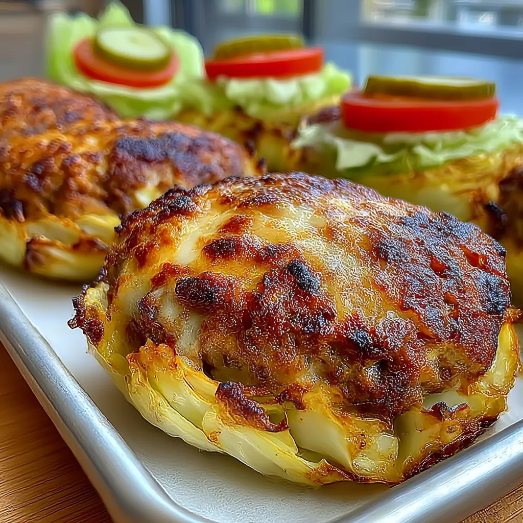 Easy Crispy Cabbage Burger Bake
