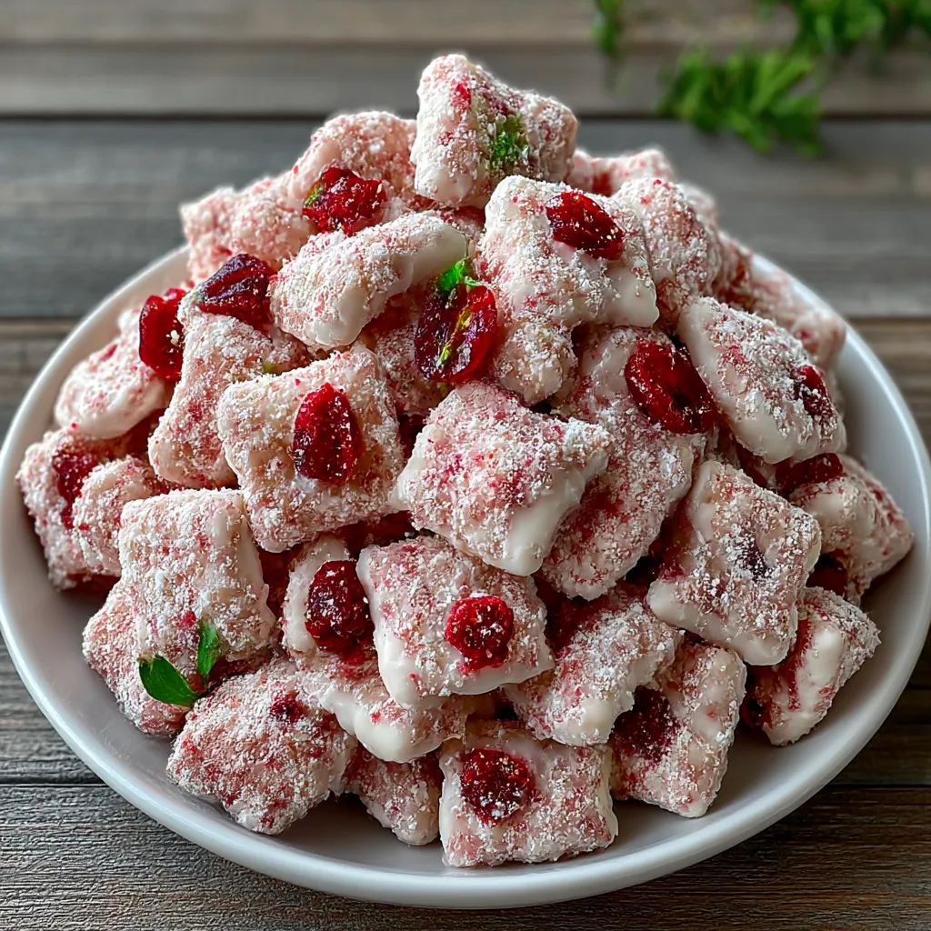Fluffy Strawberry Shortcake Puppy Chow