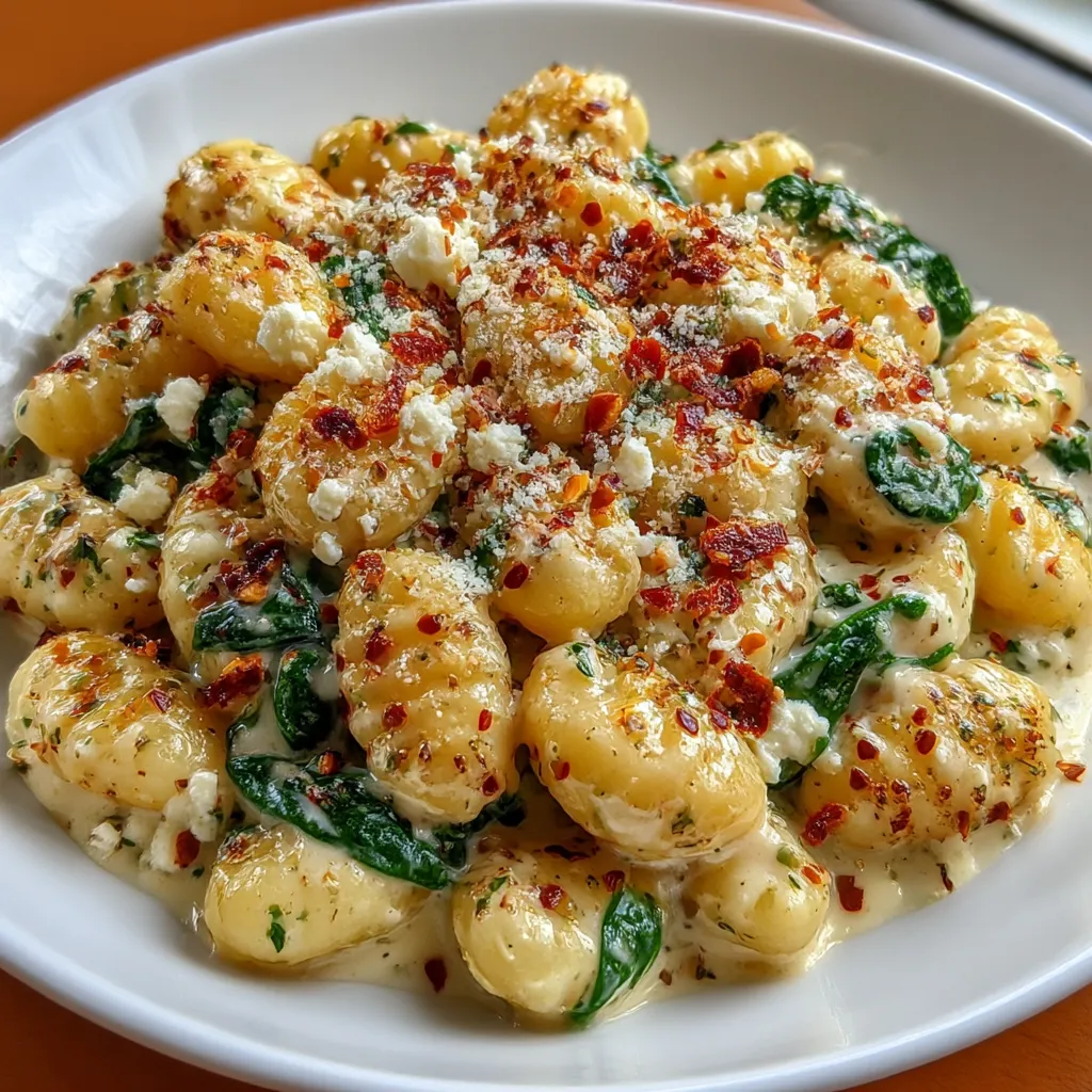 Gnocchi with Spinach and Feta