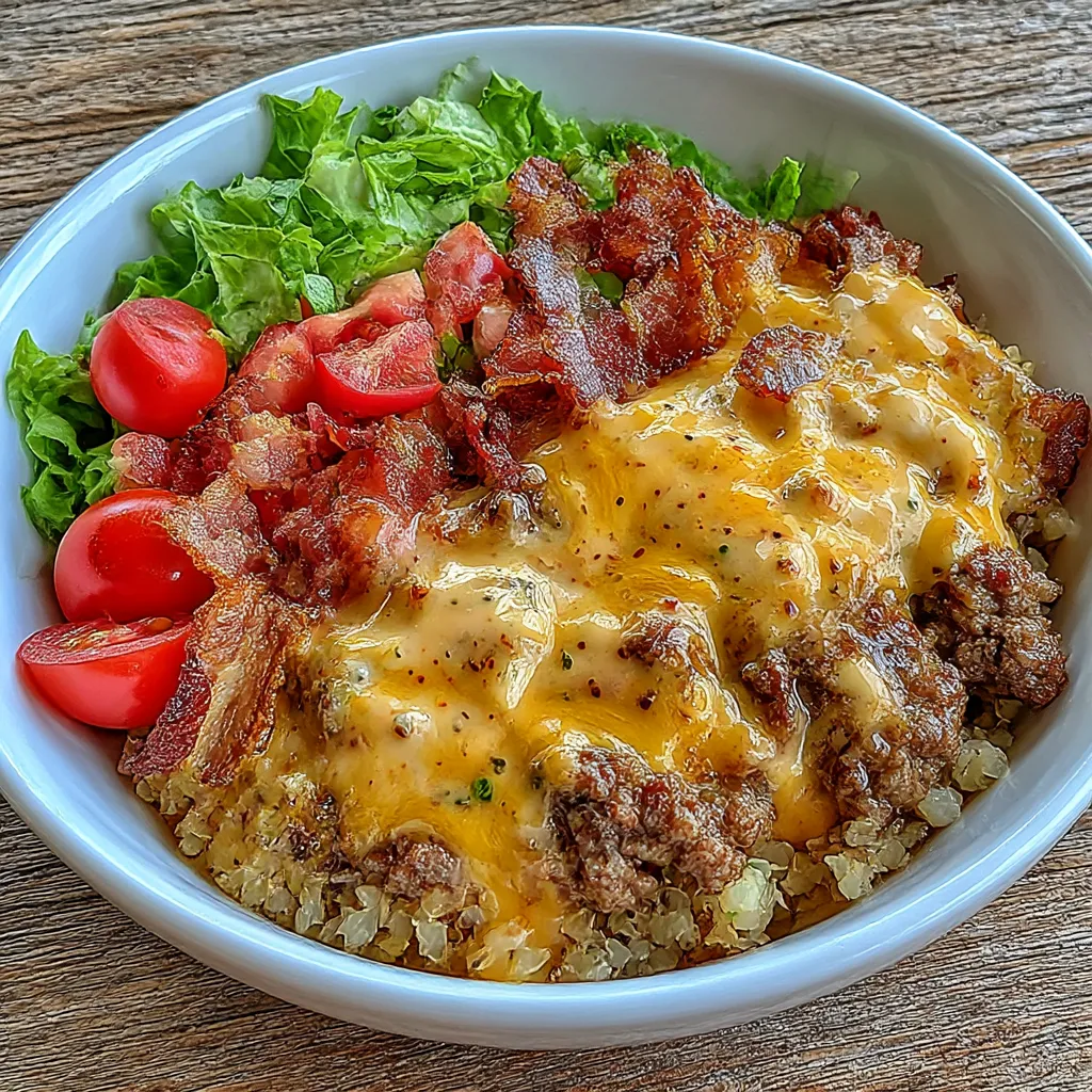 Keto Cheeseburger Bowls