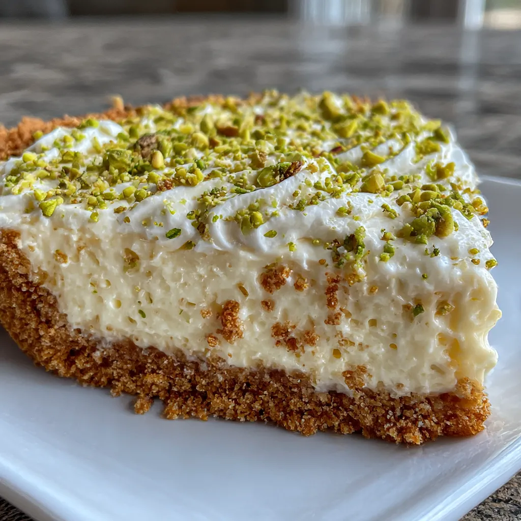 No Bake Pistachio Cream Pie