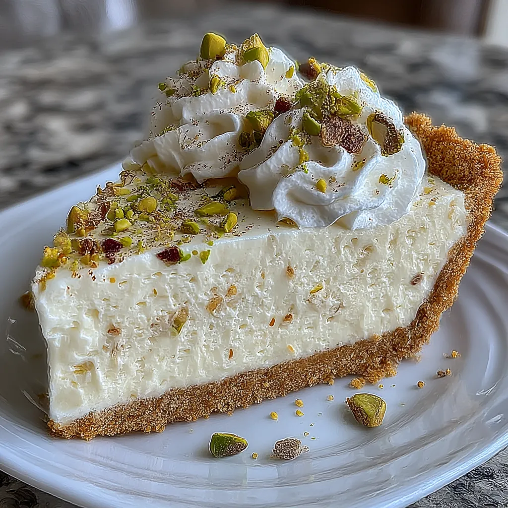 No Bake Pistachio Cream Pie