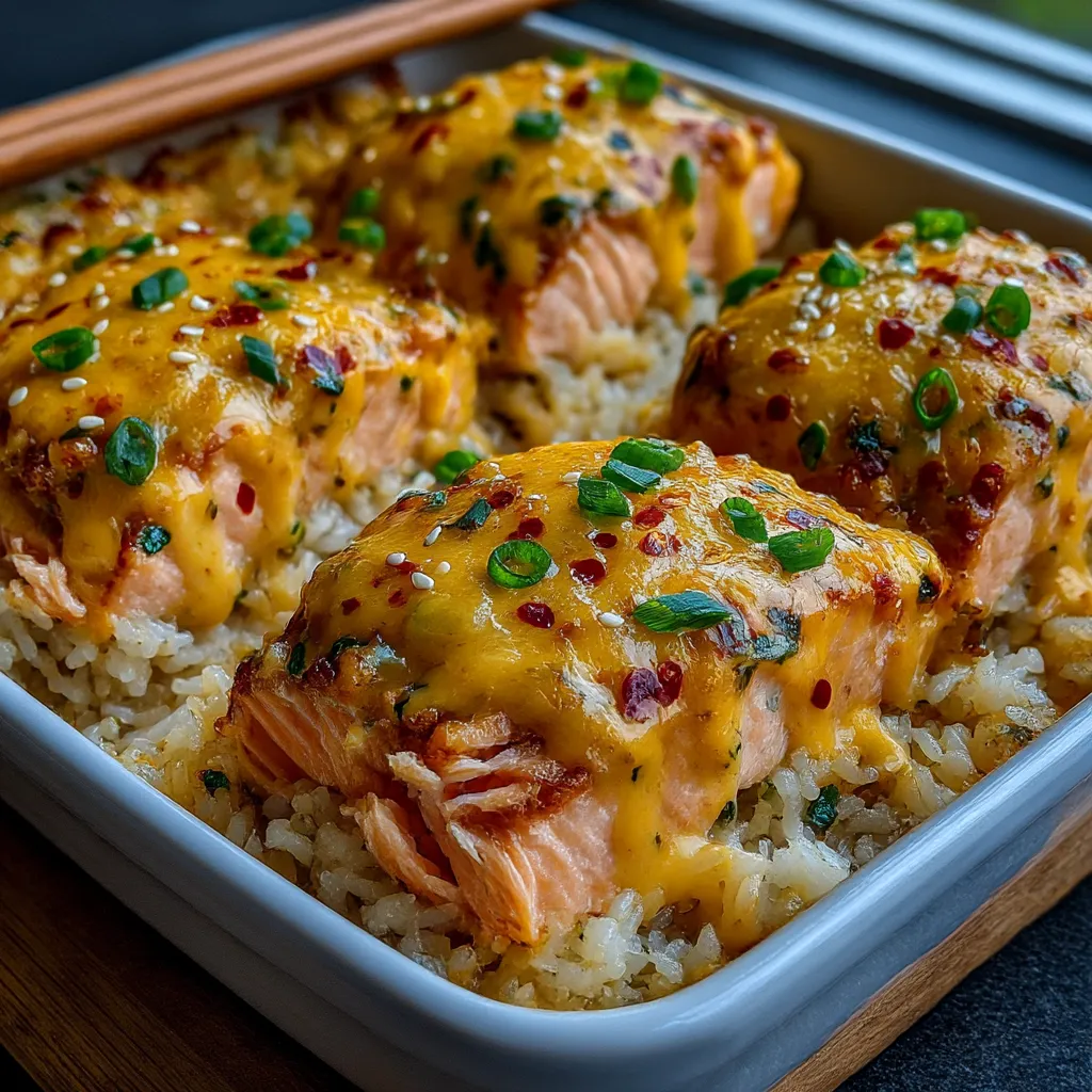 Spicy Salmon Sushi Bake