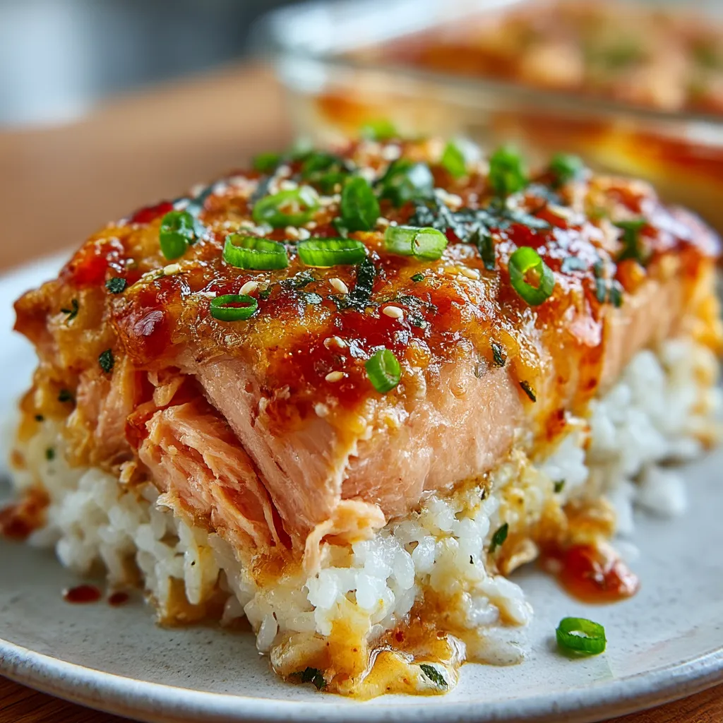 Spicy Salmon Sushi Bake