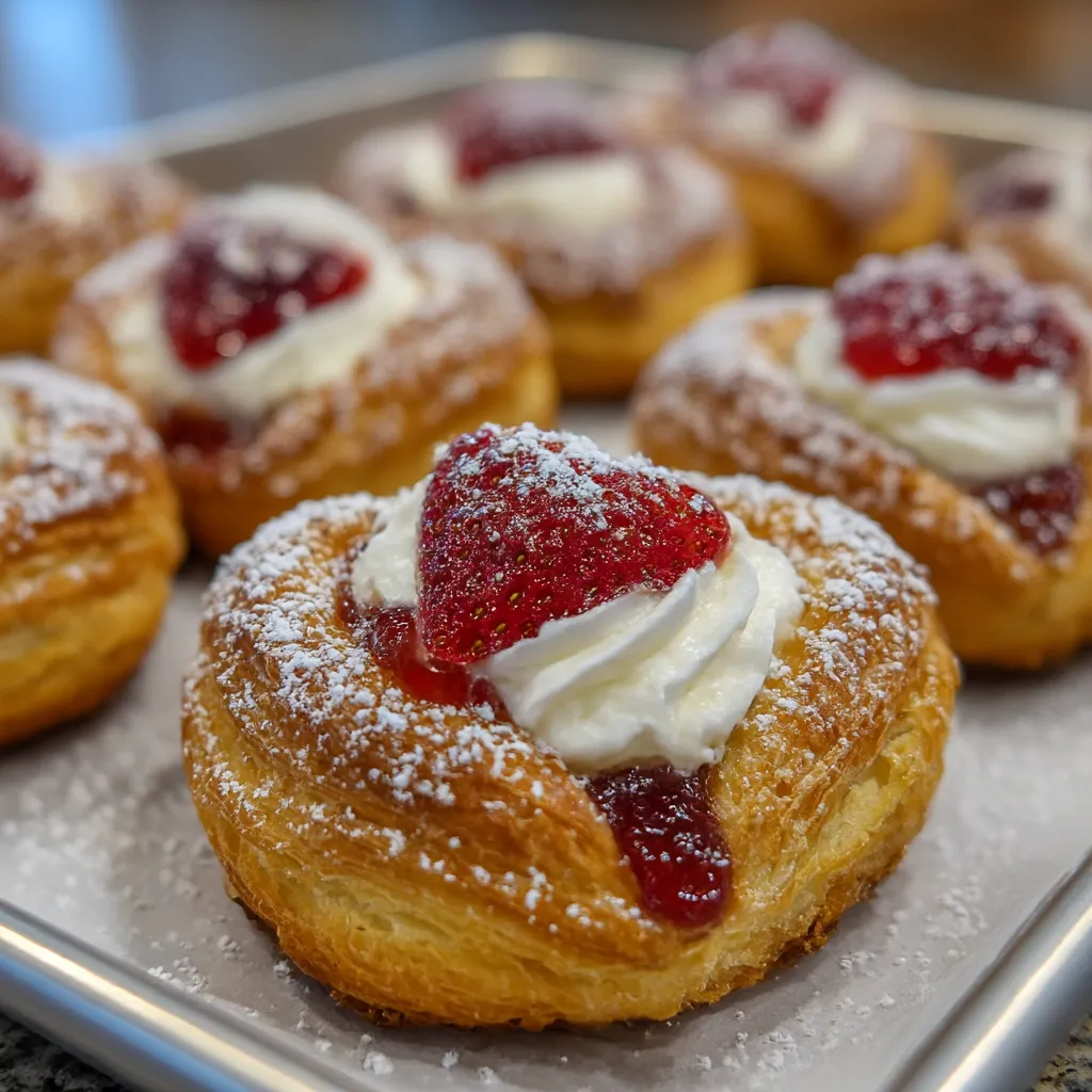 Strawberry Cream Cheese Heart Danishes